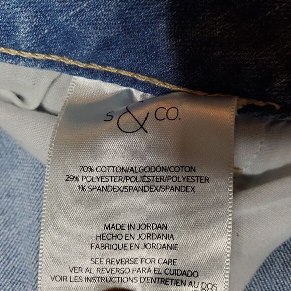 12 S & CO STYLE medium wash super soft low rise skinny jeans - Picture 8 of 15